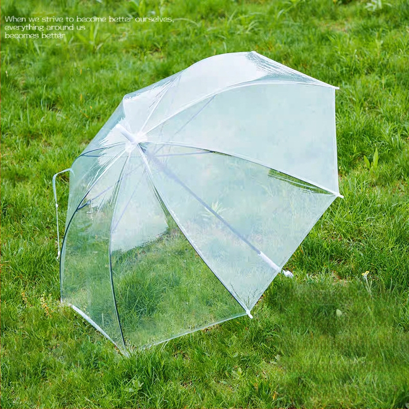 Yanyun priehľadný dáždnik s 16 žiabrami, automatické otvorenie, dlhá rukoväť, DIY prispôsobenie