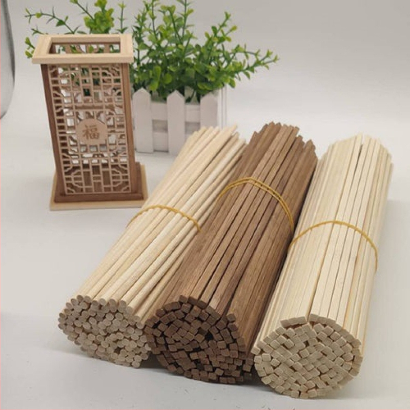 Καλαμάκια μπαμπού για μοντελισμό, καρβονισμένα, στρογγυλά και τετράγωνα σχήματα