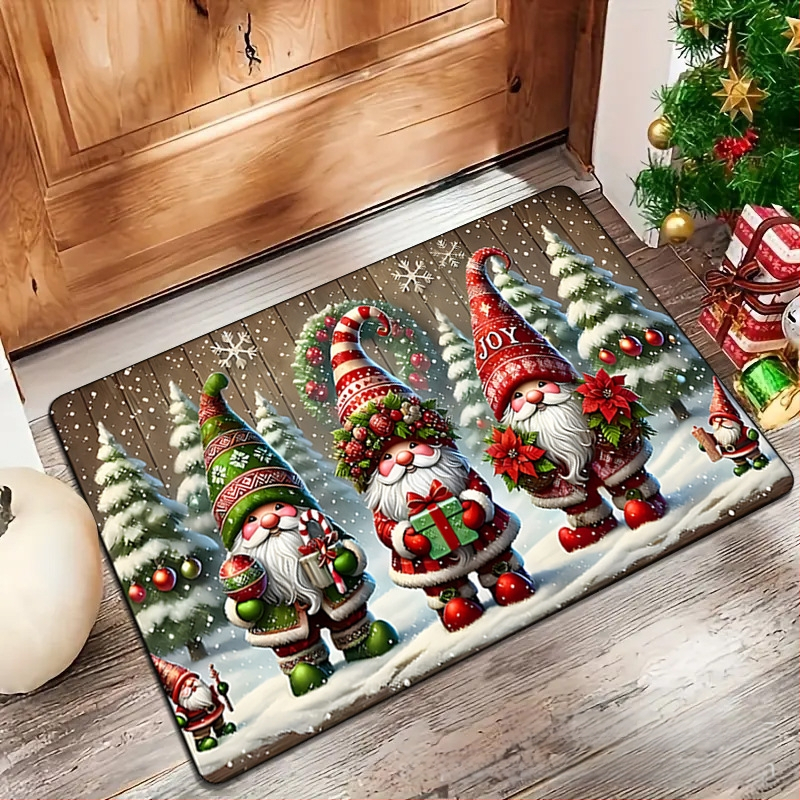 Ulazni tepih — poliester vlakna, tisak, kvadratni oblik, uzorak u duginim bojama, strojno pranje