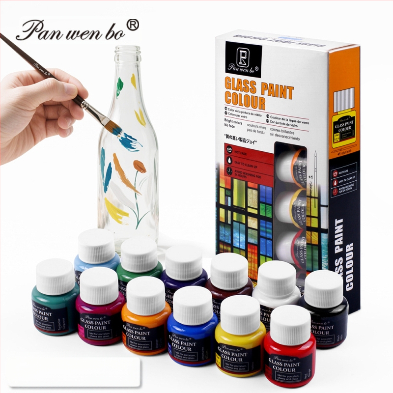 Pan Wenbo akvareļu krāsu komplekts, 12 krāsas, šķidrs pigments, 25 ml katrā tūbē, akvareļu gleznošanai