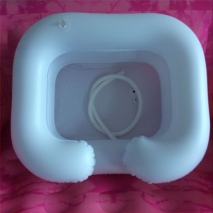 Qiao Ba PVC pripučiamas plaukų plovimo baseinas lovoje – nešiojamas nėščioms