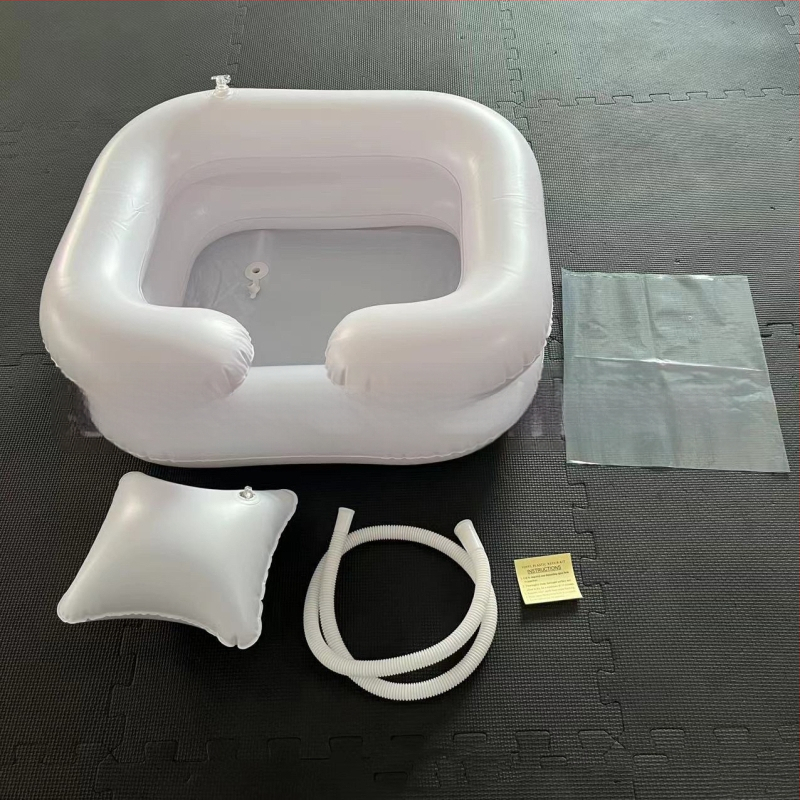 Qiao Ba PVC pripučiamas plaukų plovimo baseinas lovoje – nešiojamas nėščioms