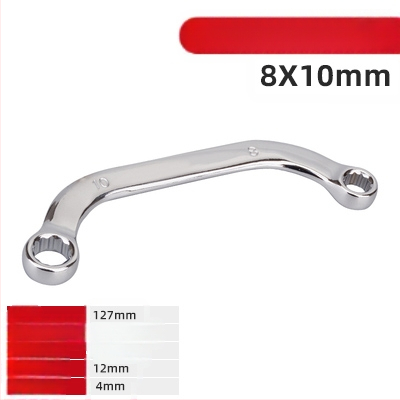 Гаечен ключ Plum Blossom – двустранен, с S/U/C глави, извита дръжка, 5-частен комплект, стомана хром ванадий