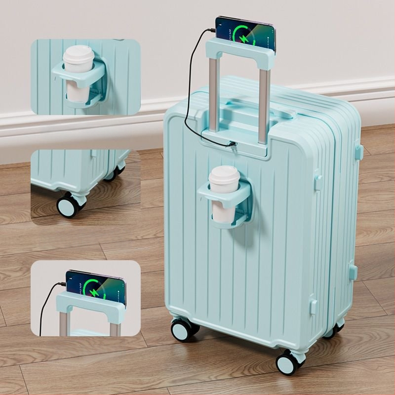 Ταξιδιωτική βαλίτσα ABS+PC, με περιστρεφόμενους τροχούς, φερμουάρ ανοίγματος, για επιχειρηματικά ταξίδια