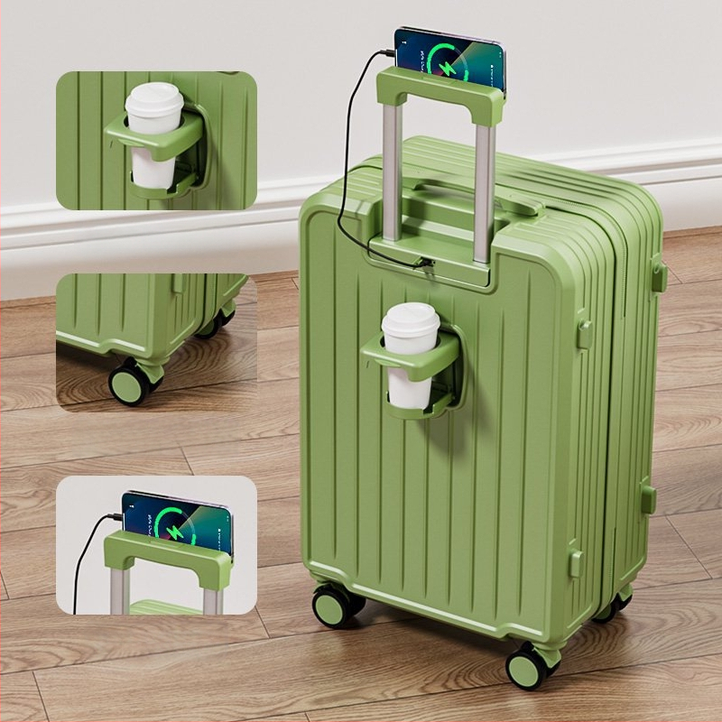 Ταξιδιωτική βαλίτσα ABS+PC, με περιστρεφόμενους τροχούς, φερμουάρ ανοίγματος, για επιχειρηματικά ταξίδια