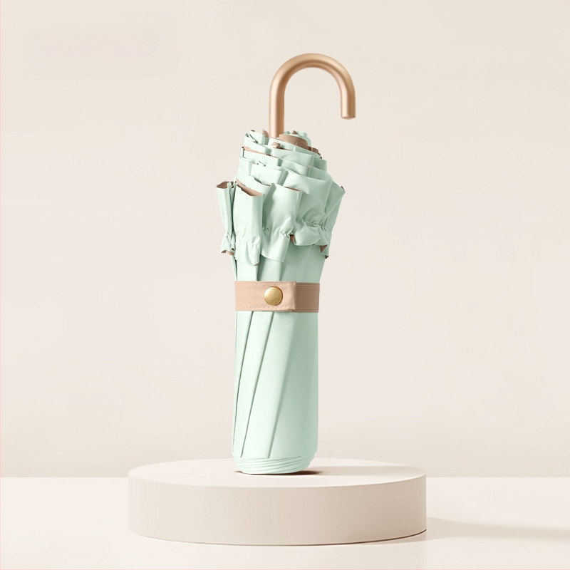 Sulankstomas skėtis su 8 briaunomis, UPF >50, 190T audinys atsparus smūgiams, lydinio kotelis, pluošto ribos