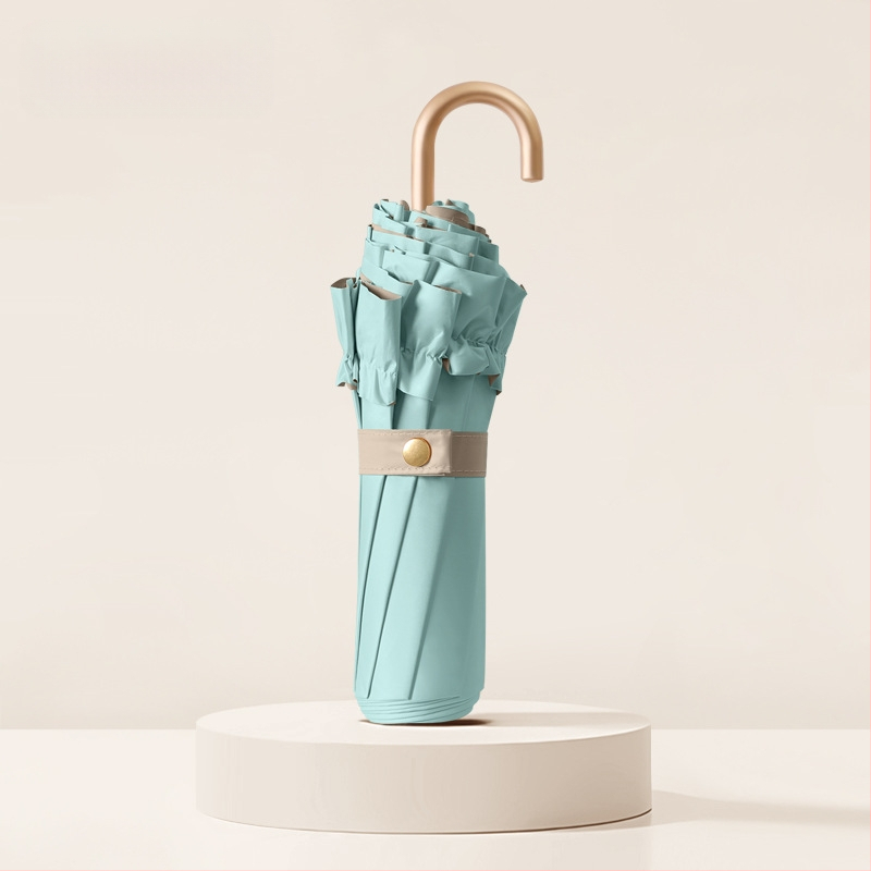 Sulankstomas skėtis su 8 briaunomis, UPF >50, 190T audinys atsparus smūgiams, lydinio kotelis, pluošto ribos