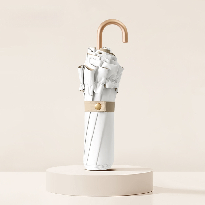 Sulankstomas skėtis su 8 briaunomis, UPF >50, 190T audinys atsparus smūgiams, lydinio kotelis, pluošto ribos