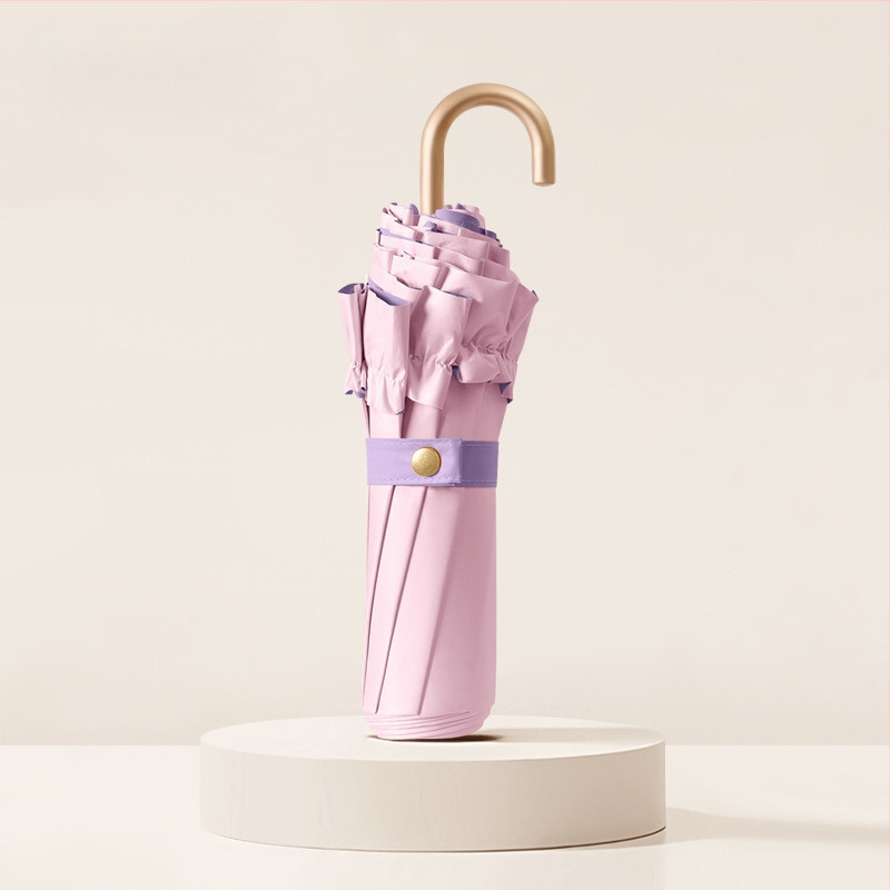 Sulankstomas skėtis su 8 briaunomis, UPF >50, 190T audinys atsparus smūgiams, lydinio kotelis, pluošto ribos