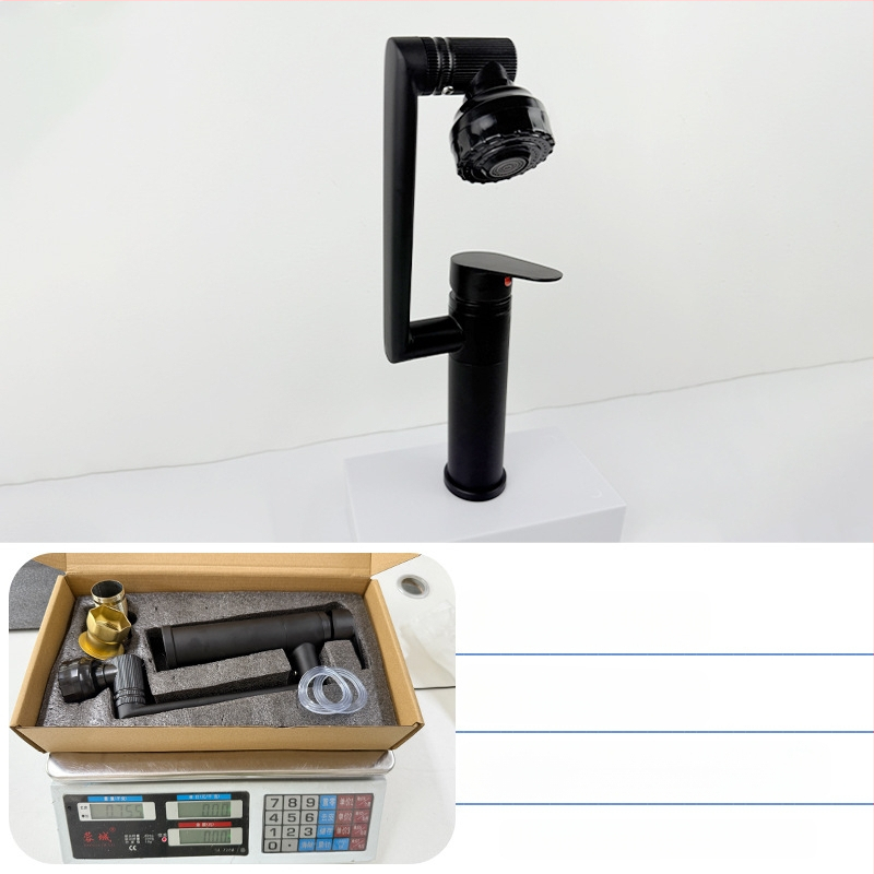 Slavina za umivaonik - nehrđajući čelik, miješanje tople i hladne vode, jednostruki dizajn, keramički uložak, montaža na ploču, 0–70°C