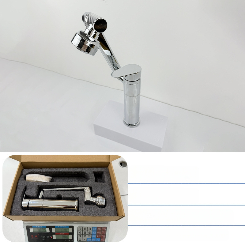 Slavina za umivaonik - nehrđajući čelik, miješanje tople i hladne vode, jednostruki dizajn, keramički uložak, montaža na ploču, 0–70°C