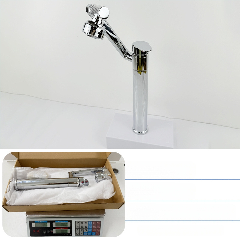 Slavina za umivaonik - nehrđajući čelik, miješanje tople i hladne vode, jednostruki dizajn, keramički uložak, montaža na ploču, 0–70°C