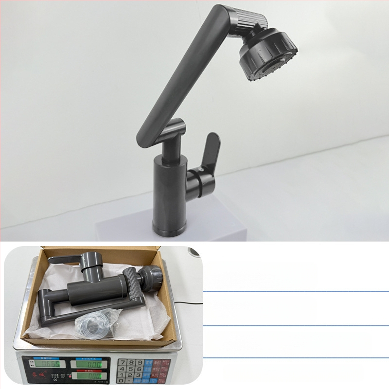 Slavina za umivaonik - nehrđajući čelik, miješanje tople i hladne vode, jednostruki dizajn, keramički uložak, montaža na ploču, 0–70°C