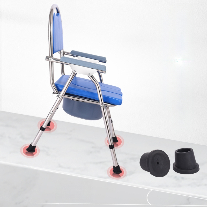 Vyresnių asmenų tualeto kėdė, sulankstoma ir mobilus, modelis G-0012, nerūdijančio plieno — Ji Hangfu