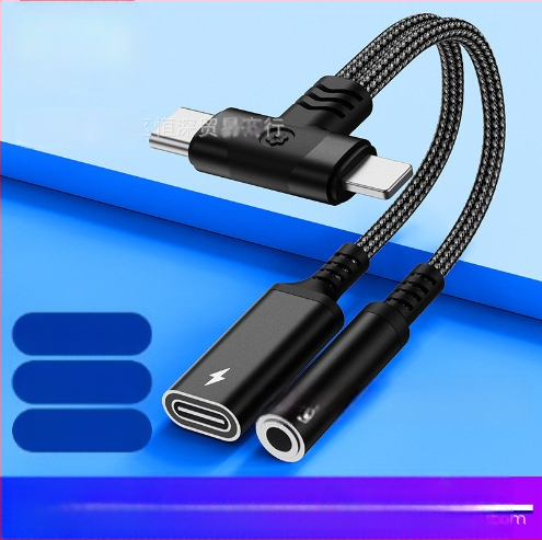 2-v-1 USB-C a Lightning audio NABÍJACÍ adaptér pre zariadenia Apple, Samsung a Google (model HS-118)