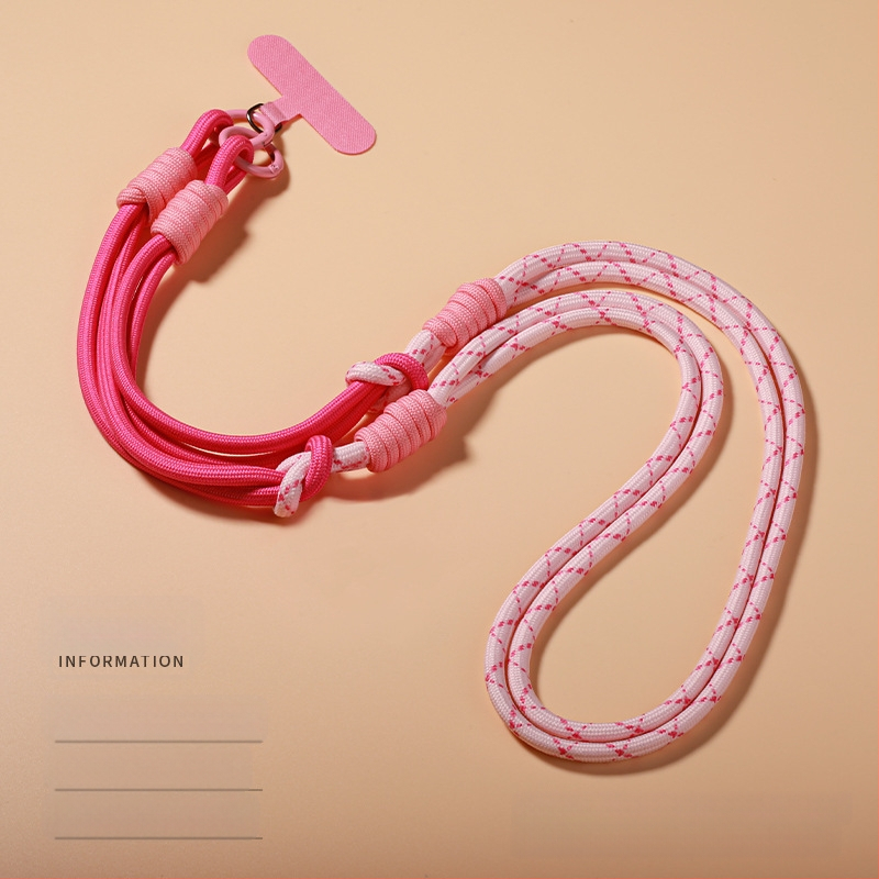 Ланярд за мобилен телефон, отделяем, многофункционален, нейлонова връв с метална катарама, полиестерна лента, анти-изгубване