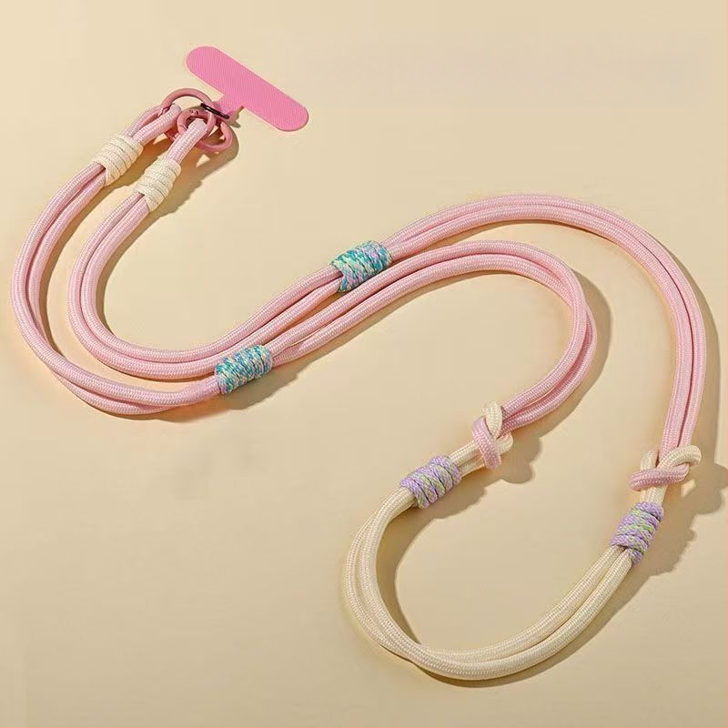 Ланярд за мобилен телефон, отделяем, многофункционален, нейлонова връв с метална катарама, полиестерна лента, анти-изгубване