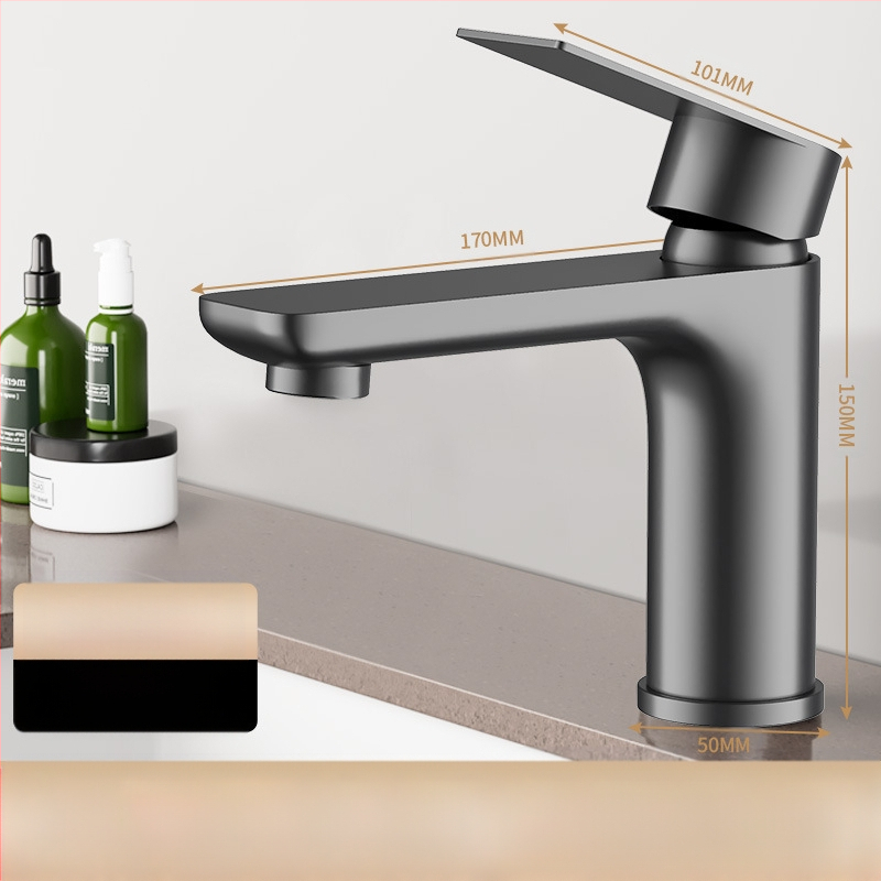 Lucky Cat universalus praustuvo čiaupas – keraminių disko vožtuvas, plastikinis korpusas, karštas/šaltas, 360° sukamas