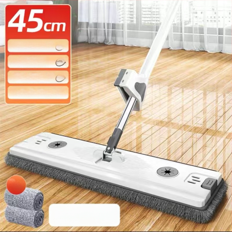 Plošni mop Thai shide – mikrovlakno, nehrđajući čelik, dehidracija 50–60%, Velcro tip držača prašine