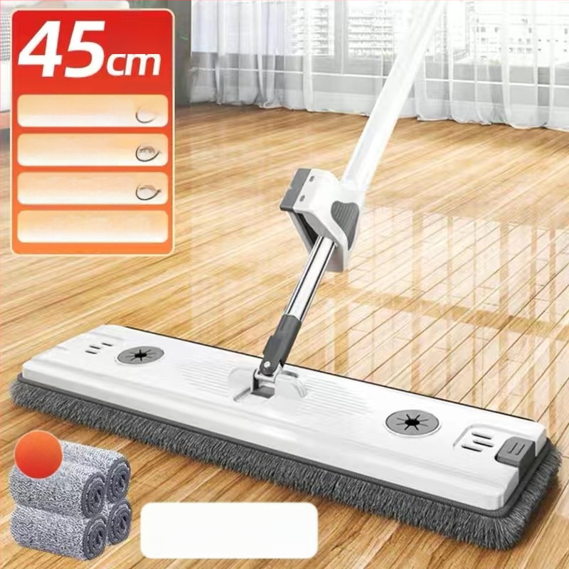 Plošni mop Thai shide – mikrovlakno, nehrđajući čelik, dehidracija 50–60%, Velcro tip držača prašine