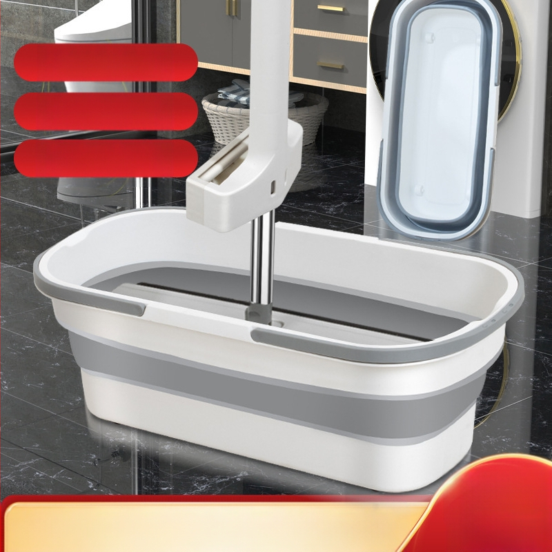 Plošni mop Thai shide – mikrovlakno, nehrđajući čelik, dehidracija 50–60%, Velcro tip držača prašine