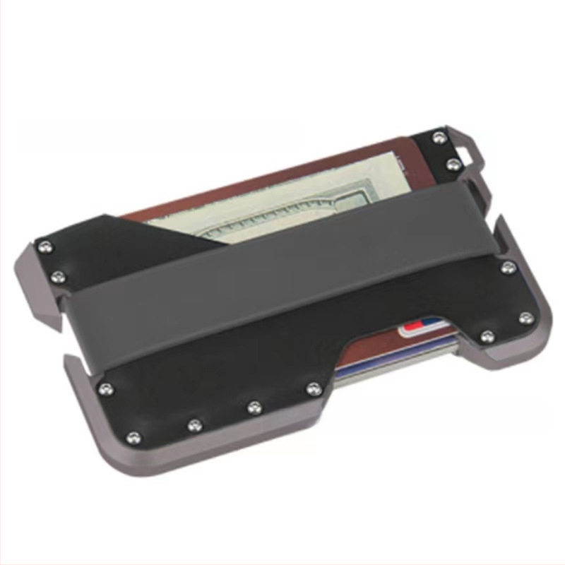 Kortelių laikiklis su RFID apsauga, silikonas, dviejų plokščių dizainas, talpina 10 kortelių