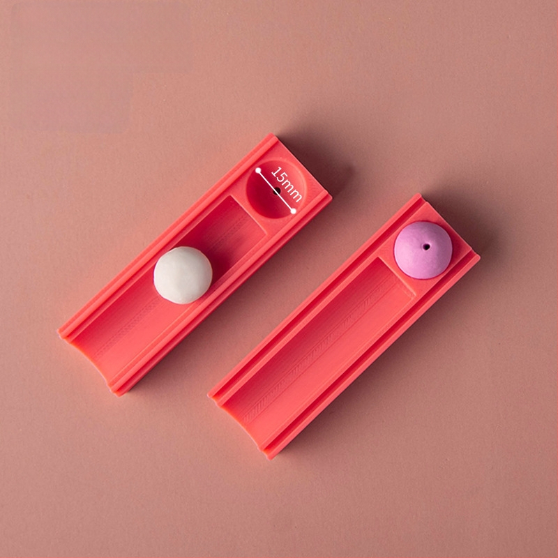 Minkštos molio kamuoliuko formavimo įrankis – pagalbinis įrankis molio formavimui su skylėmis auskarams ir karoliukams (Prekės ženklas: Easy pottery; Kategorija: Kepimo įrankiai; Stilius: Geometrija)