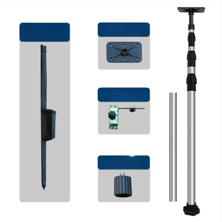 Лазерен нивелир трипод с регулируем повдигащ механизъм, инфрачервен държач, подсилен разтегателен прът и универсален таванен монтаж