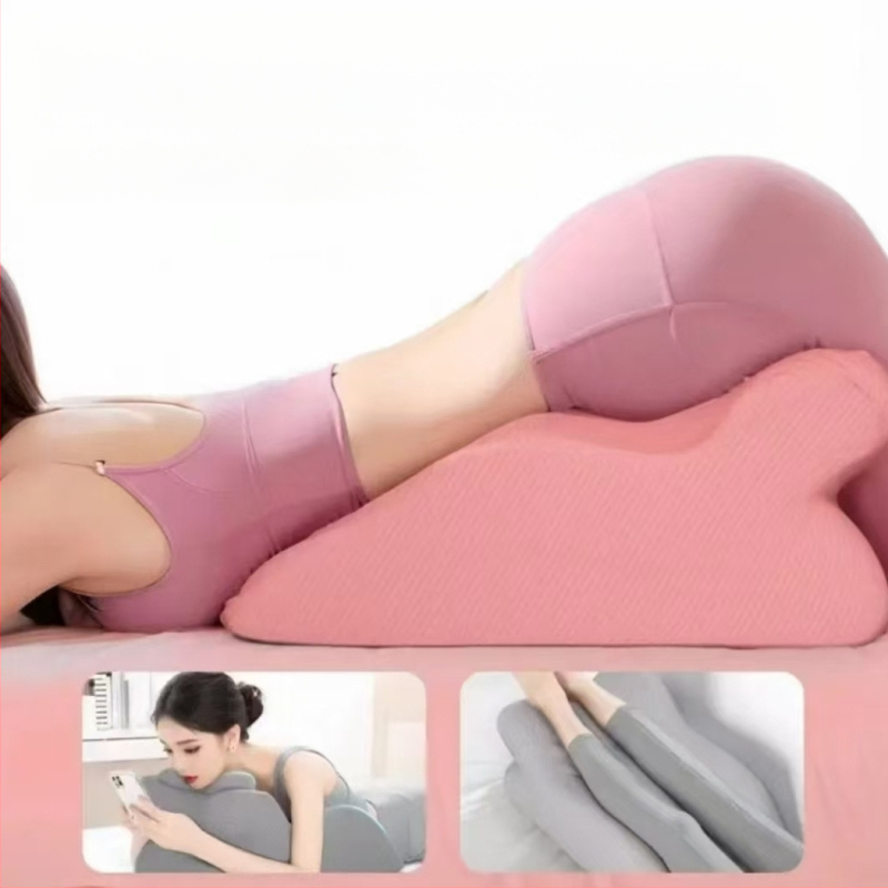 Porinė lovos pagalvė su atminties putų centru, medvilnės užvalkalas, modernus minimalistinis stilius