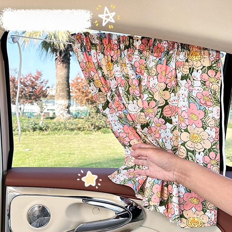 Automobilio saulės skydelis užuolaida, permatoma medžiaga, kabinamas tipas, universalus suderinamumas, Blue Rain