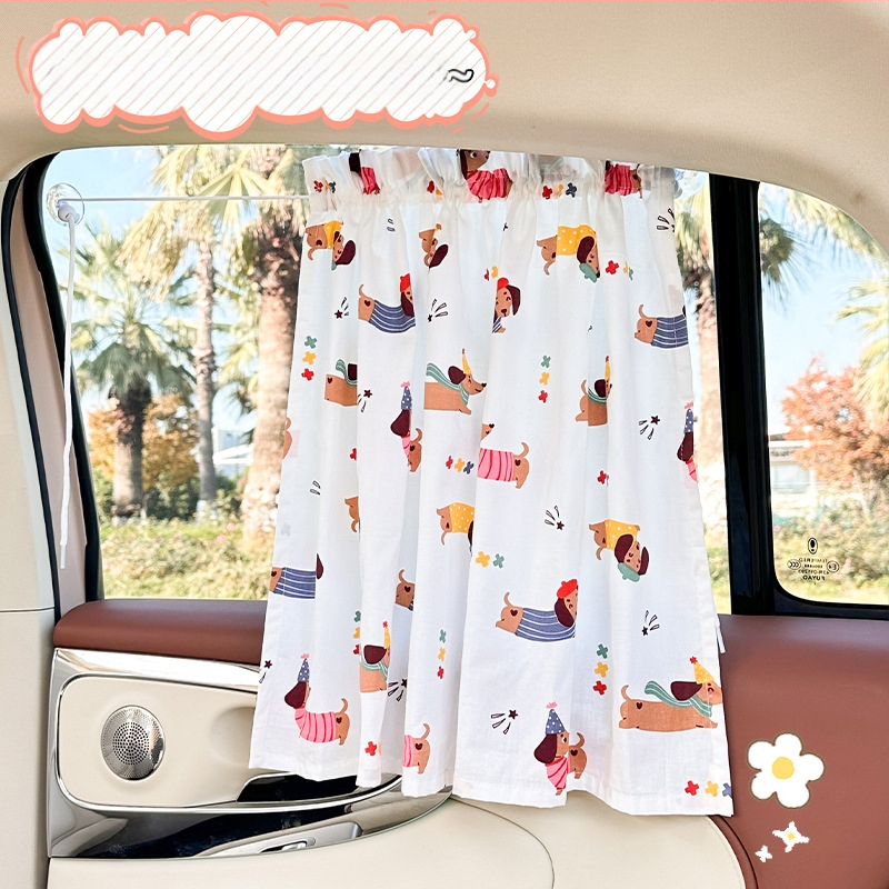 Automobilio saulės skydelis užuolaida, permatoma medžiaga, kabinamas tipas, universalus suderinamumas, Blue Rain