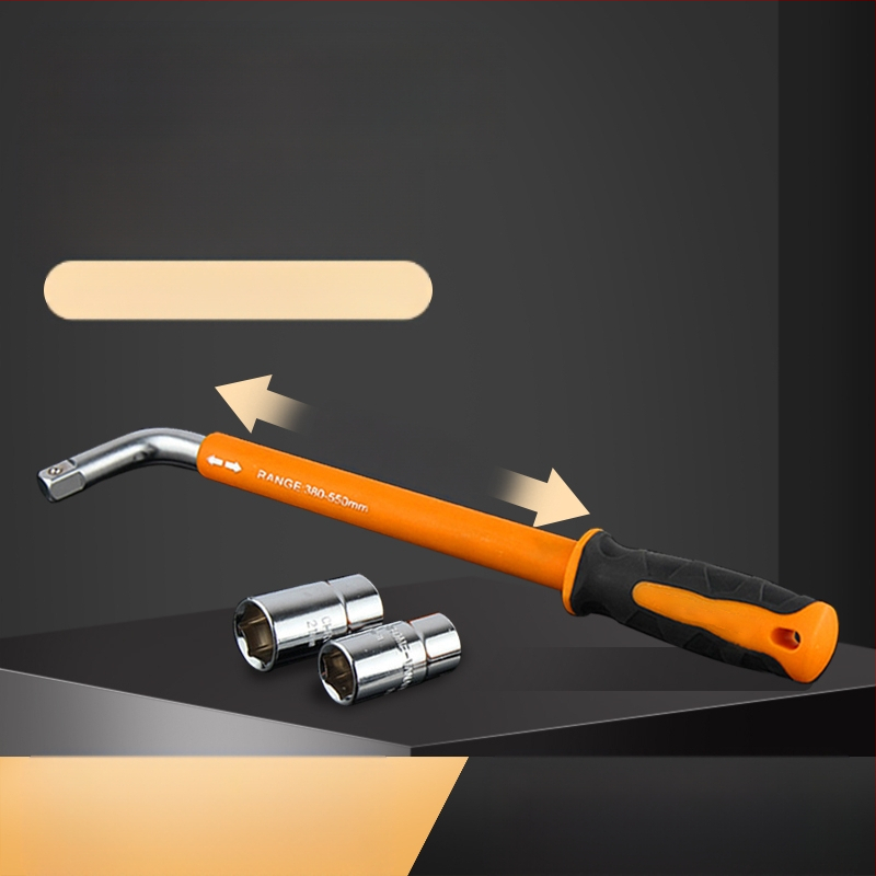 Sunkus L tipo ratlankių lizdo raktų rinkinys, chromo-vanadžio plienas