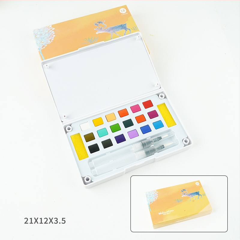 Akvareļu krāsu komplekts metāla kastē akvareļu gleznošanai; materiāls: akvareļu krāsas; import: Nē; IP atļauja: Nav