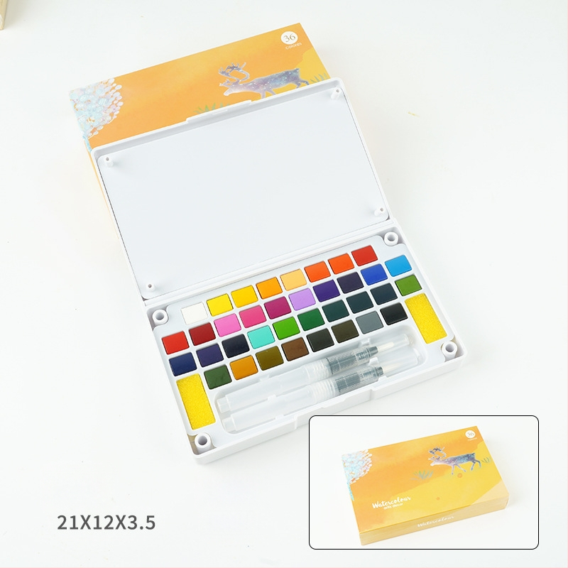 Akvareļu krāsu komplekts metāla kastē akvareļu gleznošanai; materiāls: akvareļu krāsas; import: Nē; IP atļauja: Nav