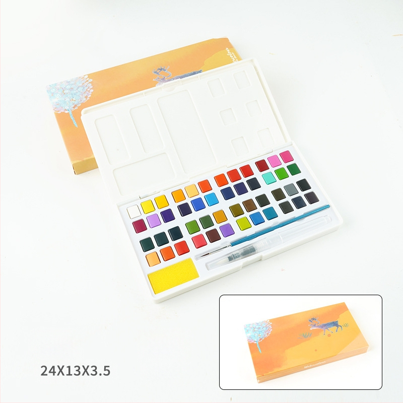 Akvareļu krāsu komplekts metāla kastē akvareļu gleznošanai; materiāls: akvareļu krāsas; import: Nē; IP atļauja: Nav
