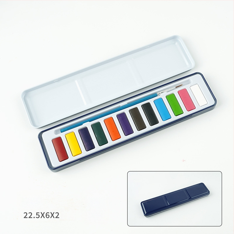 Akvareļu krāsu komplekts metāla kastē akvareļu gleznošanai; materiāls: akvareļu krāsas; import: Nē; IP atļauja: Nav