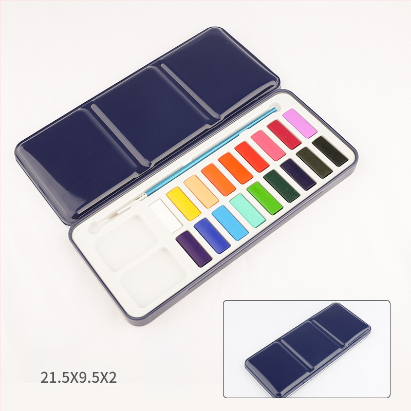 Akvareļu krāsu komplekts metāla kastē akvareļu gleznošanai; materiāls: akvareļu krāsas; import: Nē; IP atļauja: Nav