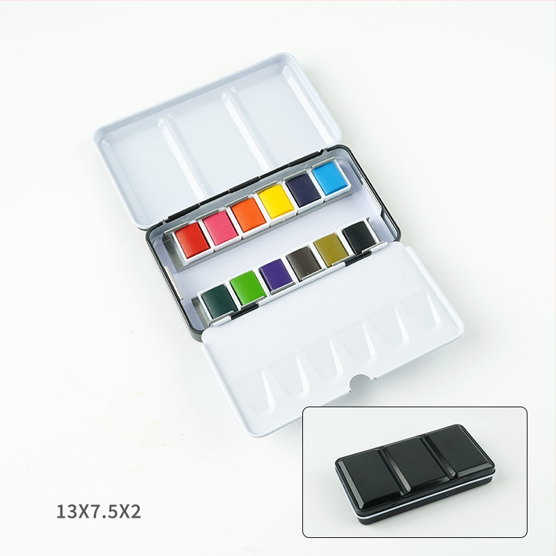 Akvareļu krāsu komplekts metāla kastē akvareļu gleznošanai; materiāls: akvareļu krāsas; import: Nē; IP atļauja: Nav