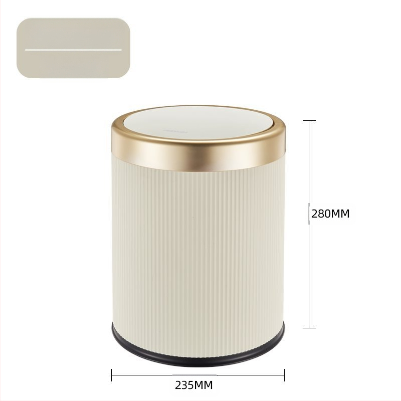 Κάδος απορριμμάτων οικιακής χρήσης — κυλινδρικού σχήματος, υλικό PP, μεγάλη χωρητικότητα, καπάκι που ανοίγει με πάτημα
