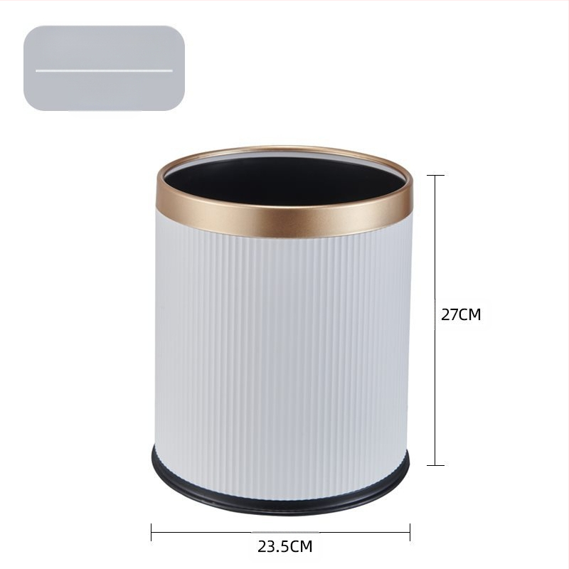 Κάδος απορριμμάτων οικιακής χρήσης — κυλινδρικού σχήματος, υλικό PP, μεγάλη χωρητικότητα, καπάκι που ανοίγει με πάτημα
