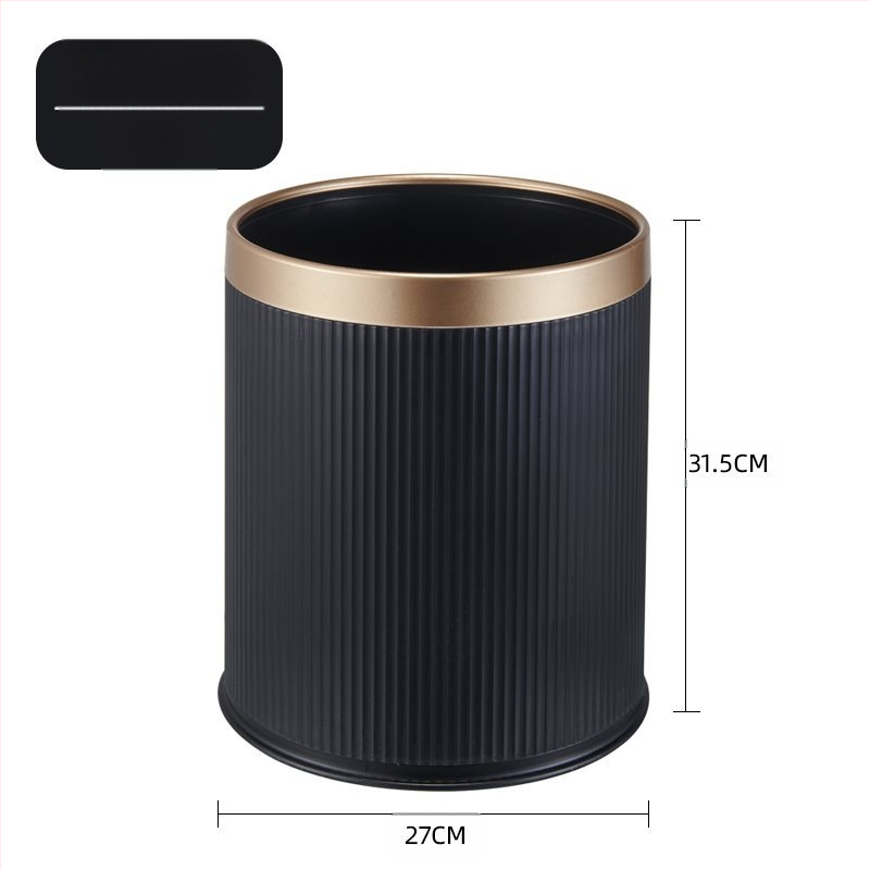 Κάδος απορριμμάτων οικιακής χρήσης — κυλινδρικού σχήματος, υλικό PP, μεγάλη χωρητικότητα, καπάκι που ανοίγει με πάτημα