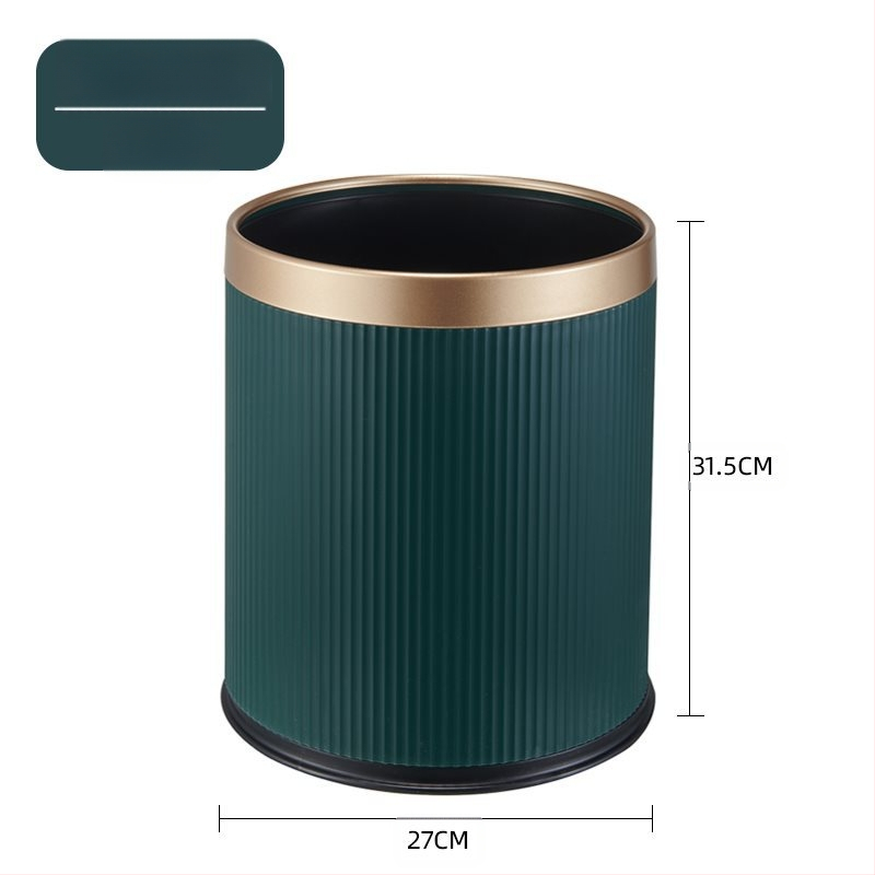 Κάδος απορριμμάτων οικιακής χρήσης — κυλινδρικού σχήματος, υλικό PP, μεγάλη χωρητικότητα, καπάκι που ανοίγει με πάτημα
