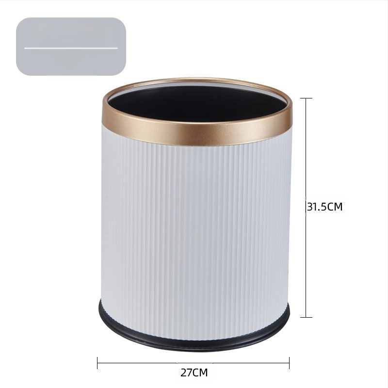 Κάδος απορριμμάτων οικιακής χρήσης — κυλινδρικού σχήματος, υλικό PP, μεγάλη χωρητικότητα, καπάκι που ανοίγει με πάτημα