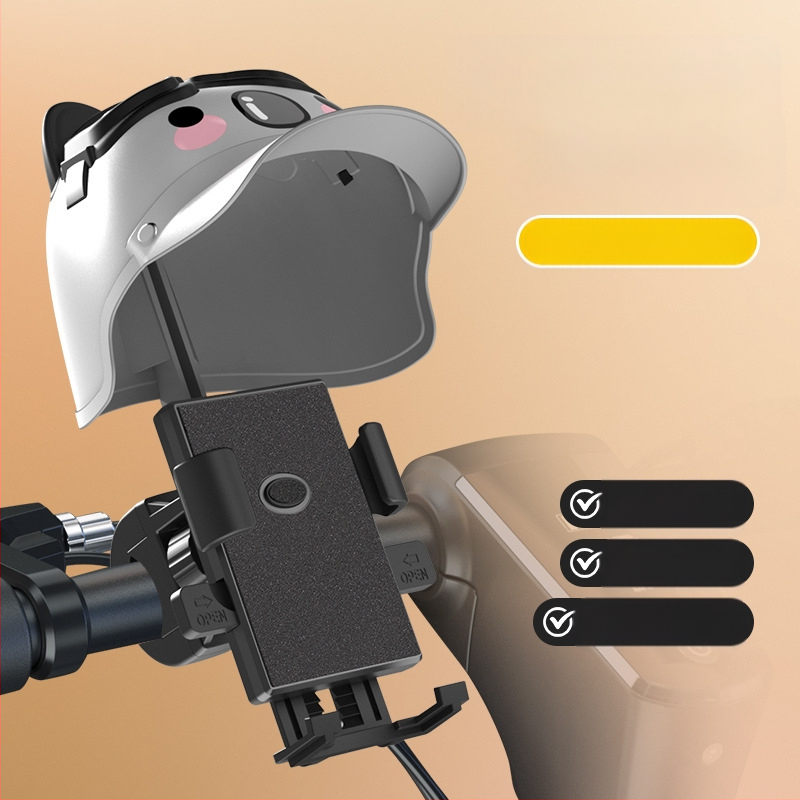 Telefonų laikiklis motociklui ir elektriniam dviraliui – universalus, plastikinis, pritaikymo galimybės