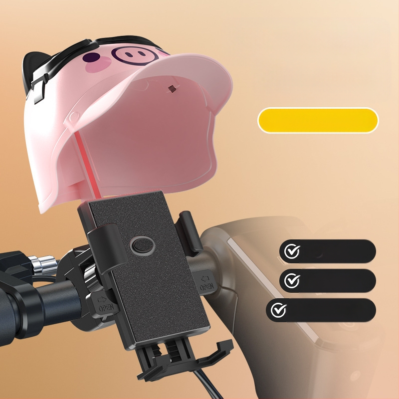 Telefonų laikiklis motociklui ir elektriniam dviraliui – universalus, plastikinis, pritaikymo galimybės