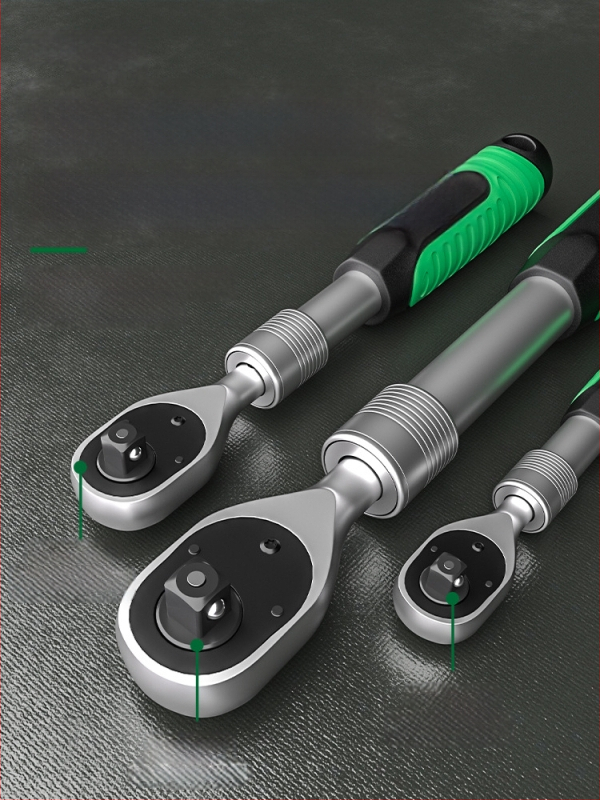 Βιομηχανικό τηλεσκοπικό καστάνιο κλειδί δύο κατευθύνσεων, κράμα χρωμίου-βανadiου, εργαλείο ροπων