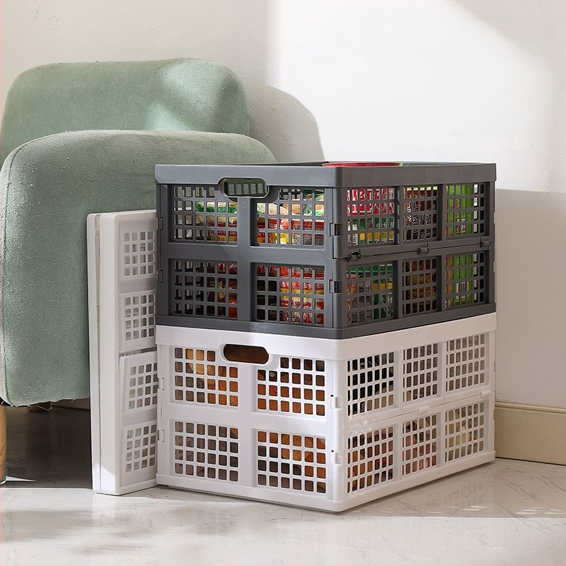 Kokkupandav perforuotas plastikinis krepšys iš PP, maisto kokybės, skirtas užkandžiams ir daržovėms