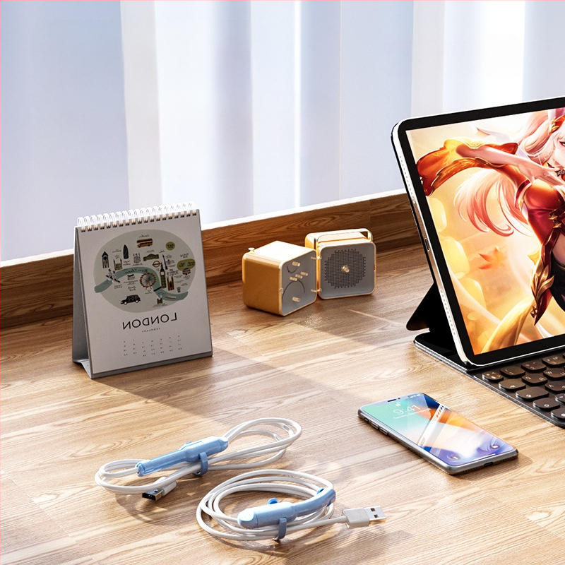 Duomenų kabelio apsauginis korpusas, modelis S-1, tri-in-one sistema: dulkių gaubtelis, apsauga ir saugojimo virvė; medžiaga: plastikas; universalus