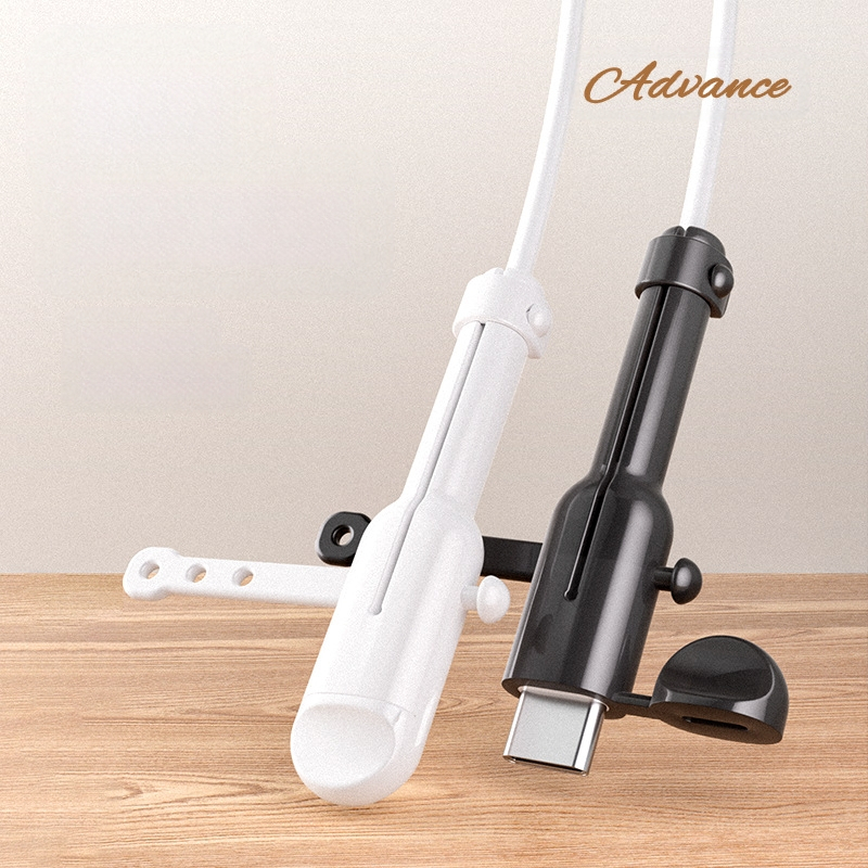 Duomenų kabelio apsauginis korpusas, modelis S-1, tri-in-one sistema: dulkių gaubtelis, apsauga ir saugojimo virvė; medžiaga: plastikas; universalus