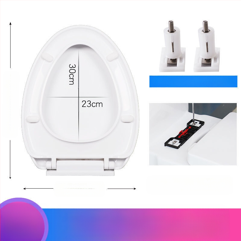 Κάλυμμα λεκάνης τουαλέτας, καθολικά παχύτερο U-μορφής, επάνω τοποθέτηση (Υλικό: PP πίνακας; Στυλ: Κλασικό/Μοντέρνο μινιμαλιστικό; Αποσβεστήρας απαλού κλεισίματος; Απόσταση οπών 11–20 εκ.; Μοντέλο 1)